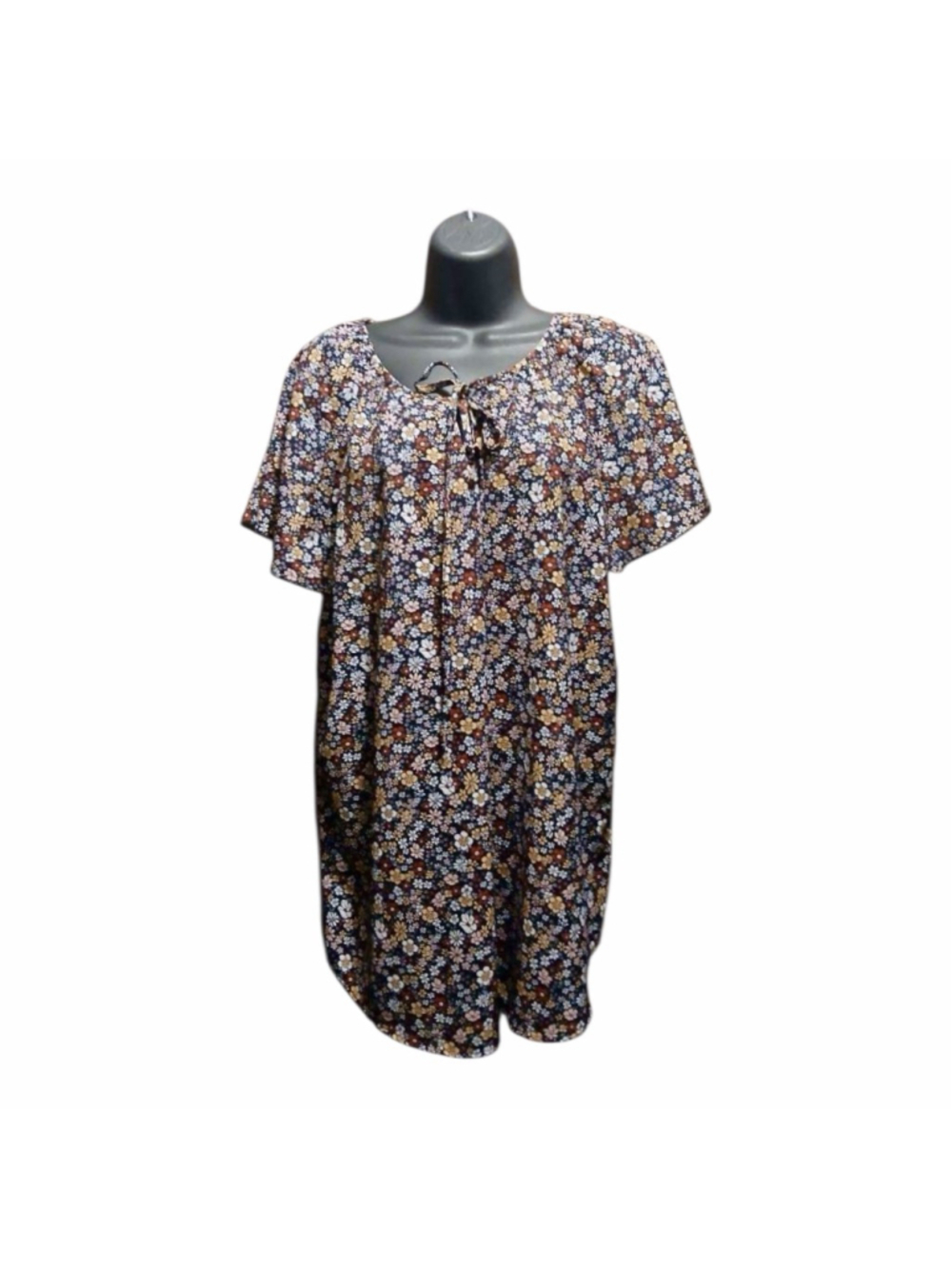 SimpleFun Women's Floral Short Sleeve Tunic Dress 2XL INV487 A5